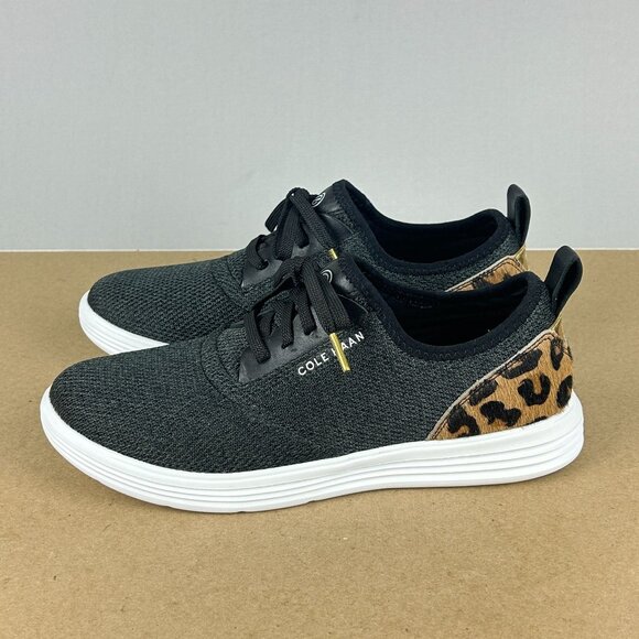 Cole Haan Shoes - Cole Haan Grandjourney Sport Casual Sneakers Womens 8.5 Gray Tan Leopard